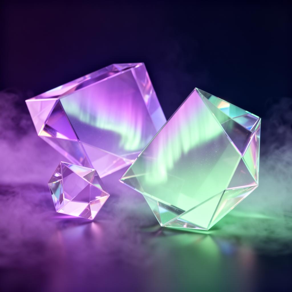 Illustration high-tech aurora glass